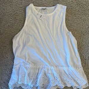 Ladies white tank